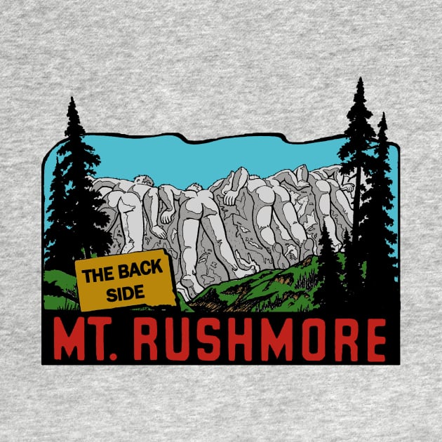 Funny Mt. Rushmore Backside Decal by zsonn